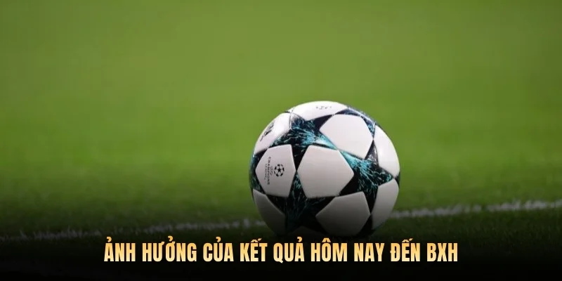 Ảnh hưởng của kết quả hôm nay đến BXH