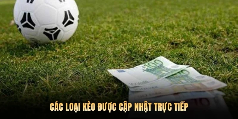 Các loại kèo được cập nhật trực tiếp